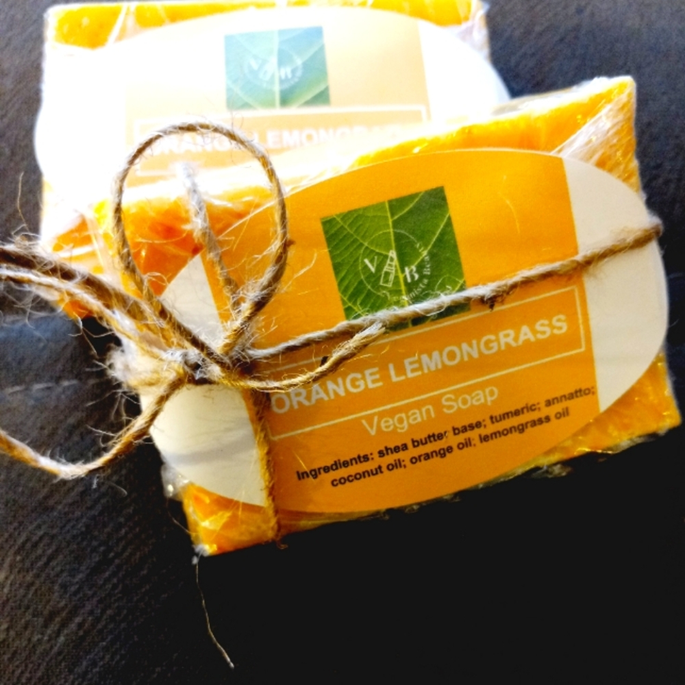 Homemade Orange Lemongrass Bar Soap